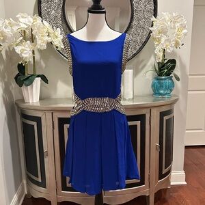 SPY Royal Blue rhinestone embellish Garment M